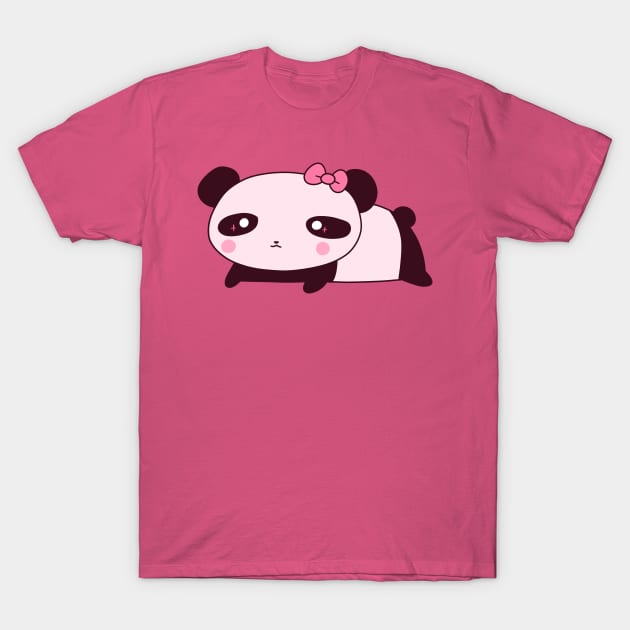 Pretty Bow Panda T-Shirt by saradaboru